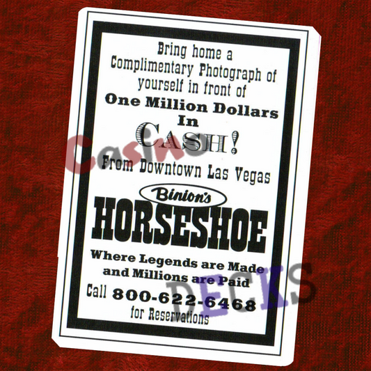 Horseshoe 1995 Diamonds Insert Card Million Dollar Display